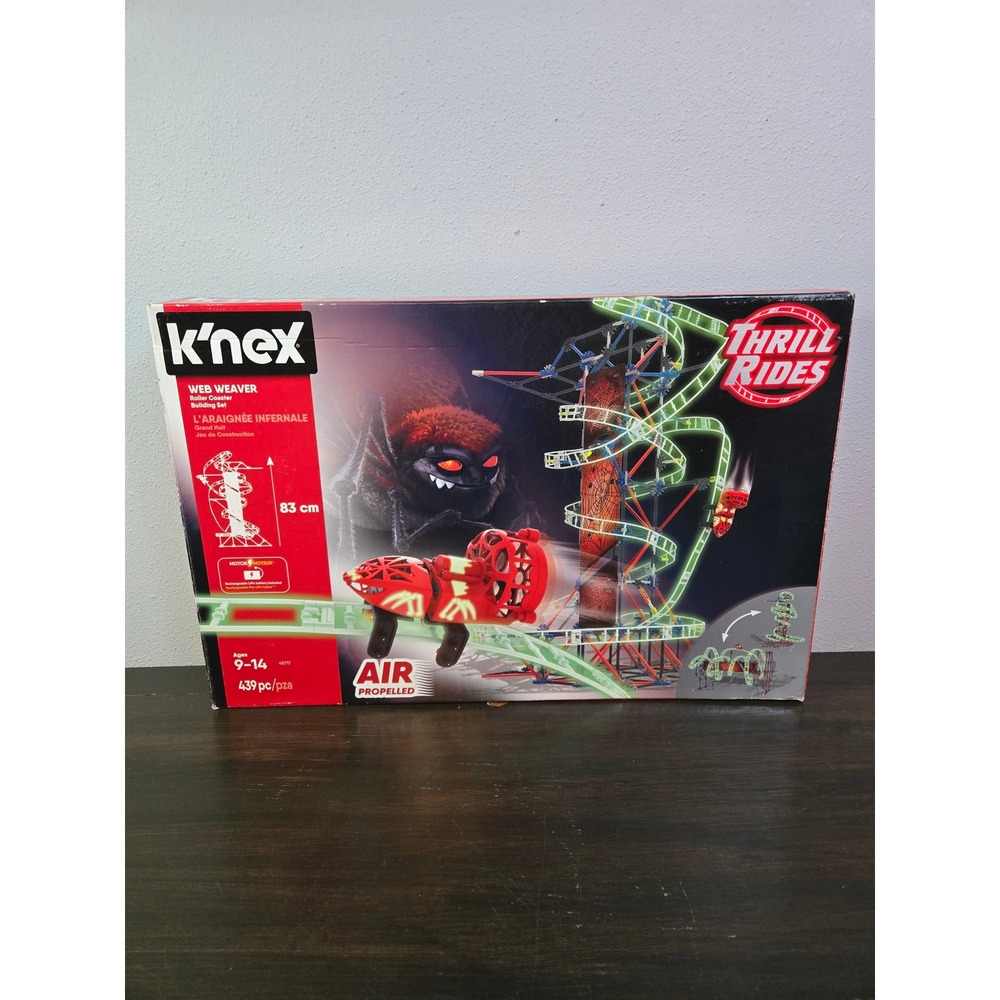 K'NEX Thrill Rides Web Weaver Roller Coaster 45717 Glow in the Dark Motorized